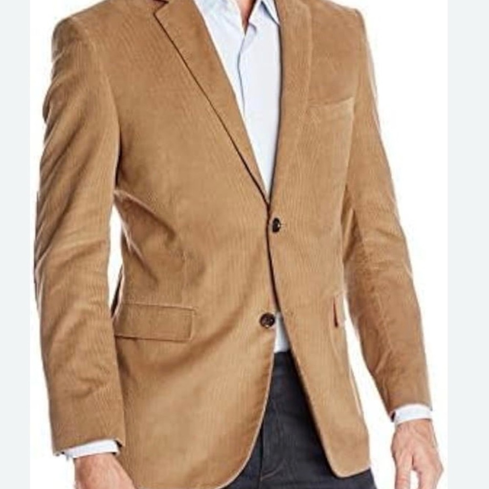 POLO. U.S.POLO USSN.
 Classic Tan Corduroy Blazer for Men